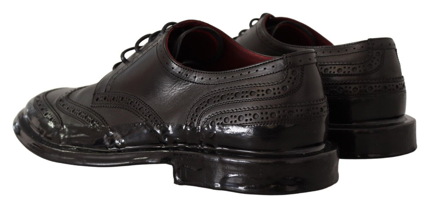 Dolce & Gabbana Elegante Derby Oxford Wingtips aus Kalbsleder