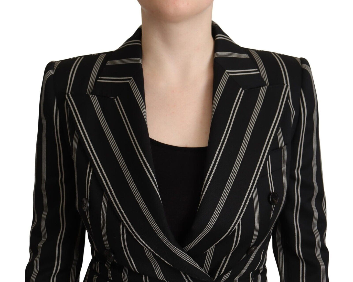 Dolce &amp; Gabbana Elegant striped stretch wool jacket