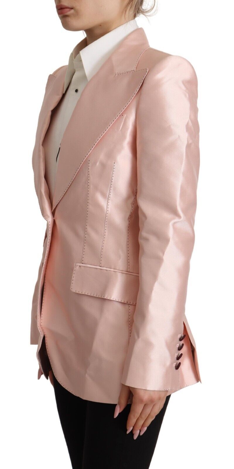 Dolce & Gabbana Elegante rosa Seidenblazerjacke