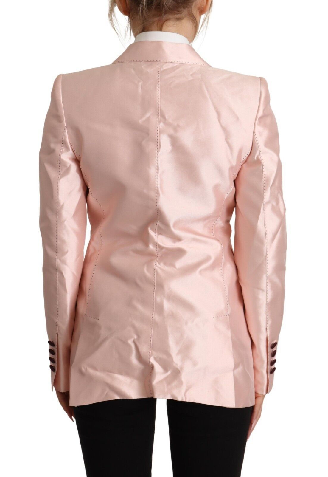 Dolce & Gabbana Elegante rosa Seidenblazerjacke