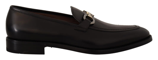 Salvatore Ferragamo Suave musta nahka Gancio Bit Loafers