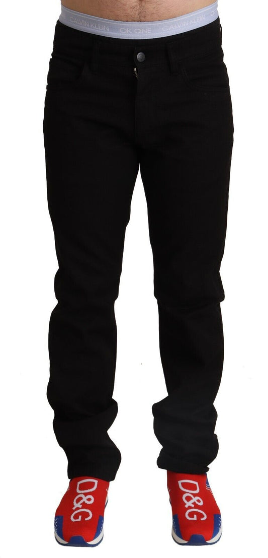 Dolce &amp; Gabbana Elegant skinny pants in black cotton