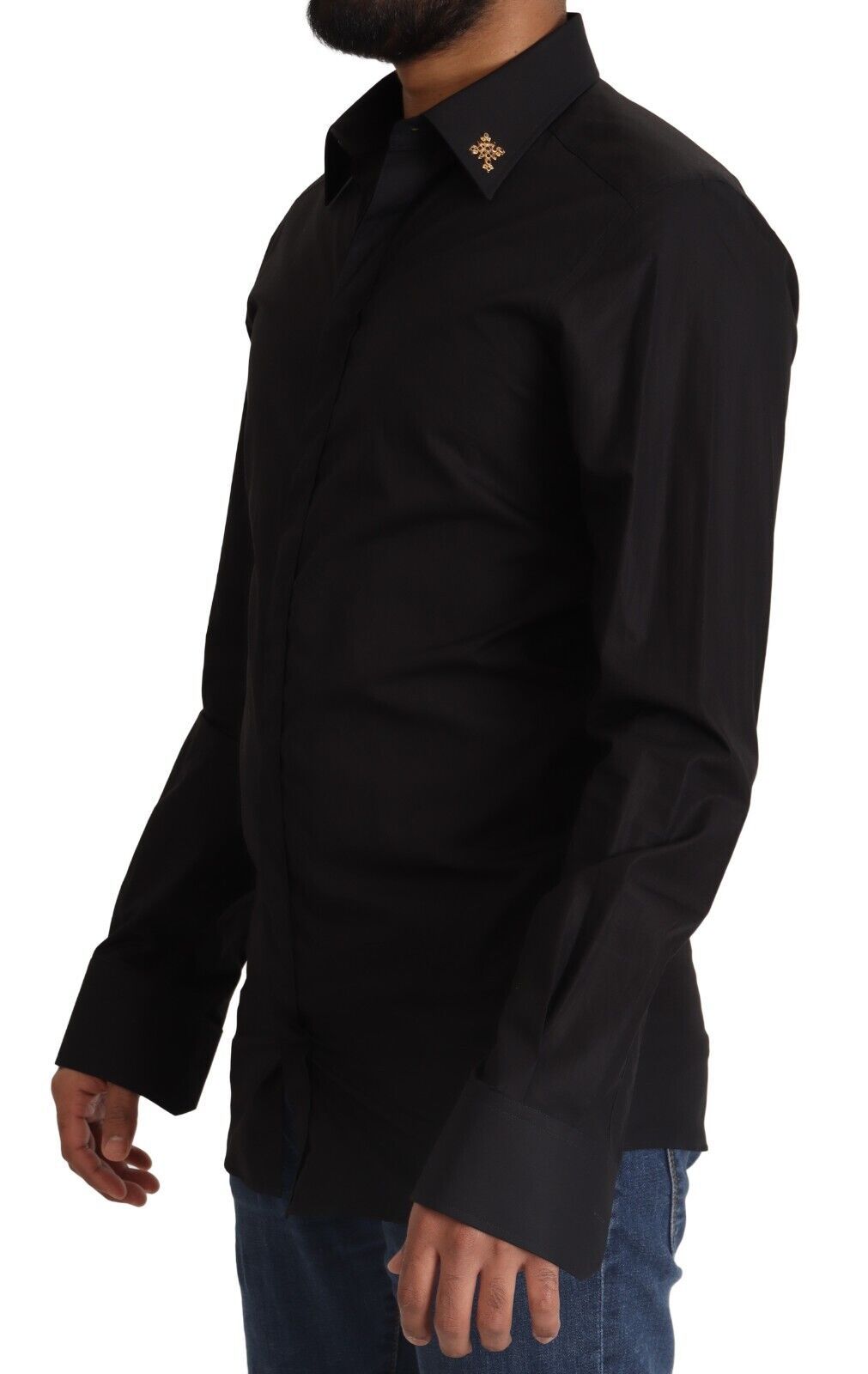 Dolce &amp; Gabbana Elegant Slim Fit Black Cotton Shirt