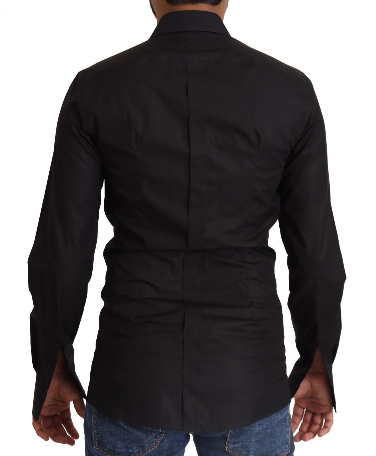 Dolce &amp; Gabbana Elegant Slim Fit Black Cotton Shirt