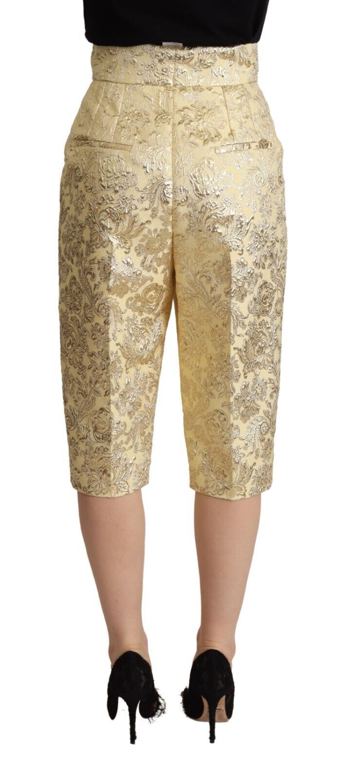 Dolce & Gabbana Elegante Beige Hochtaillierte Cropped Pants