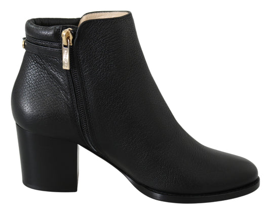 Jimmy Choo Elegant black leather boots with heel