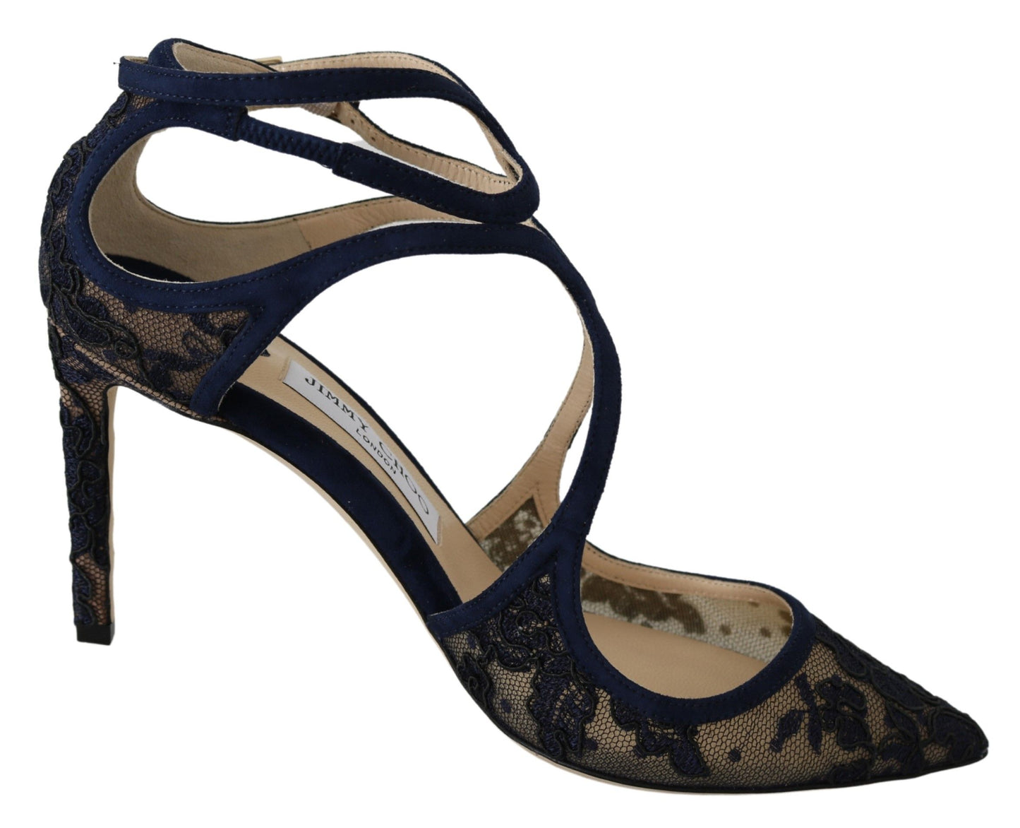 Jimmy Choo Navy Blue Lancer -nahkapumput Elegance Unleashed