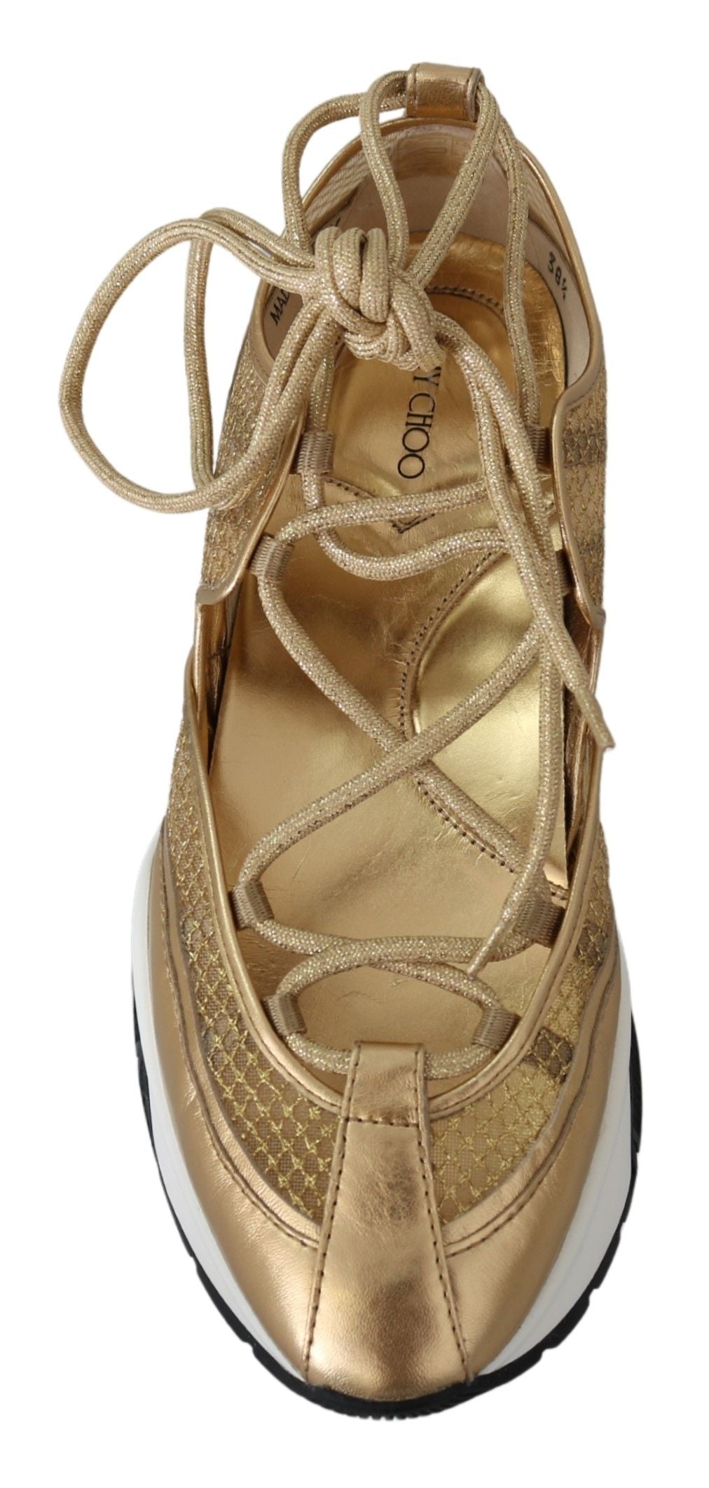 Jimmy Choo Golden Glamour Mesh -nahkaiset tennarit