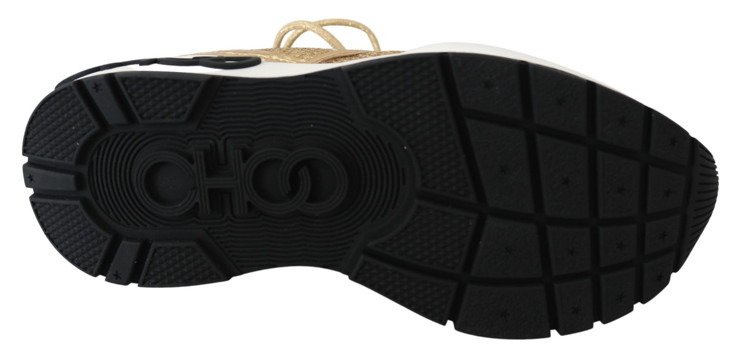 Jimmy Choo Golden Glamour Mesh -nahkaiset tennarit