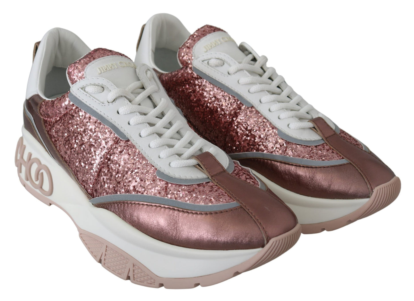 Jimmy Choo Cotton Candy Glitter Sneaker Euphoria