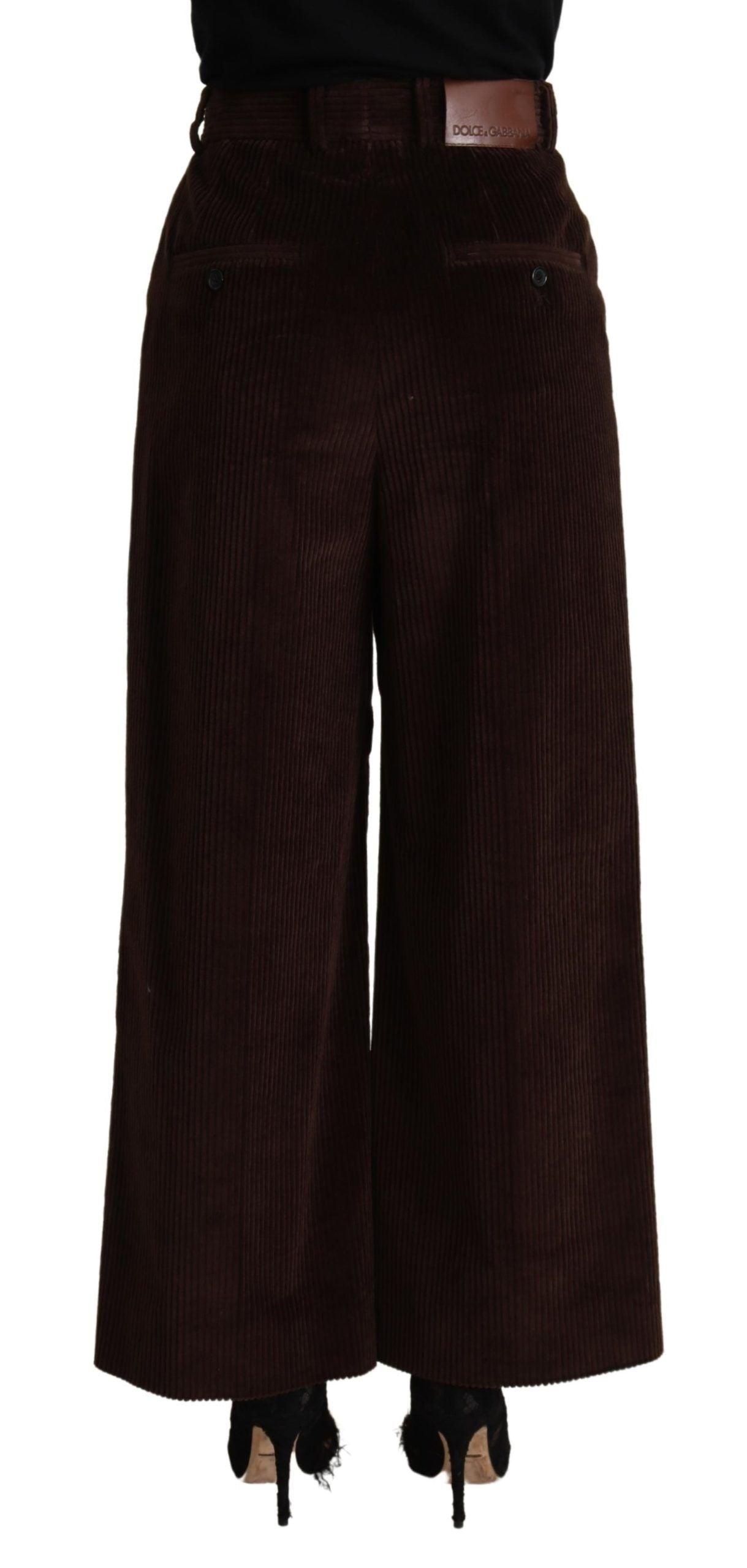 Dolce &amp; Gabbana Elegant high-waisted wide-leg trousers