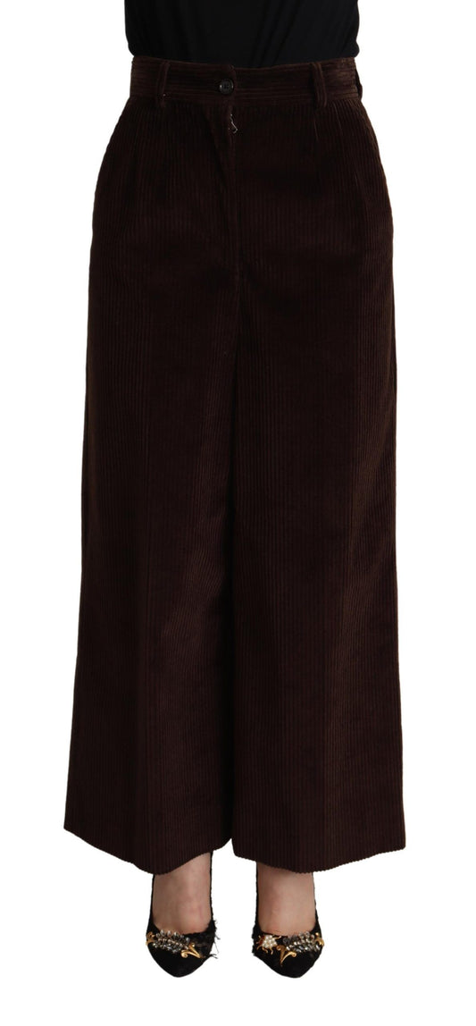 Dolce &amp; Gabbana Elegant high-waisted wide-leg trousers