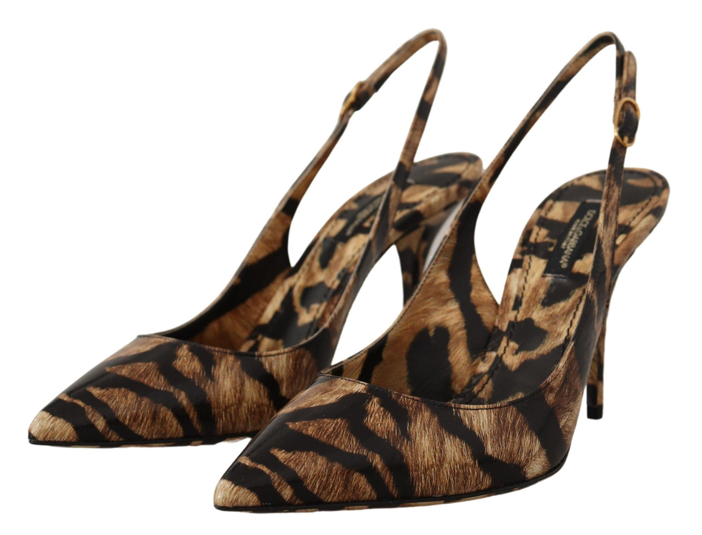 Dolce &amp; Gabbana Tiger Pattern Slingback Heels pumput