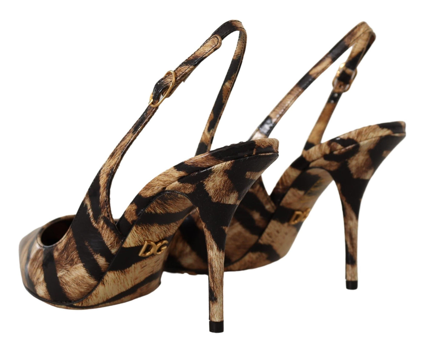 Dolce &amp; Gabbana Tiger Pattern Slingback Heels pumput