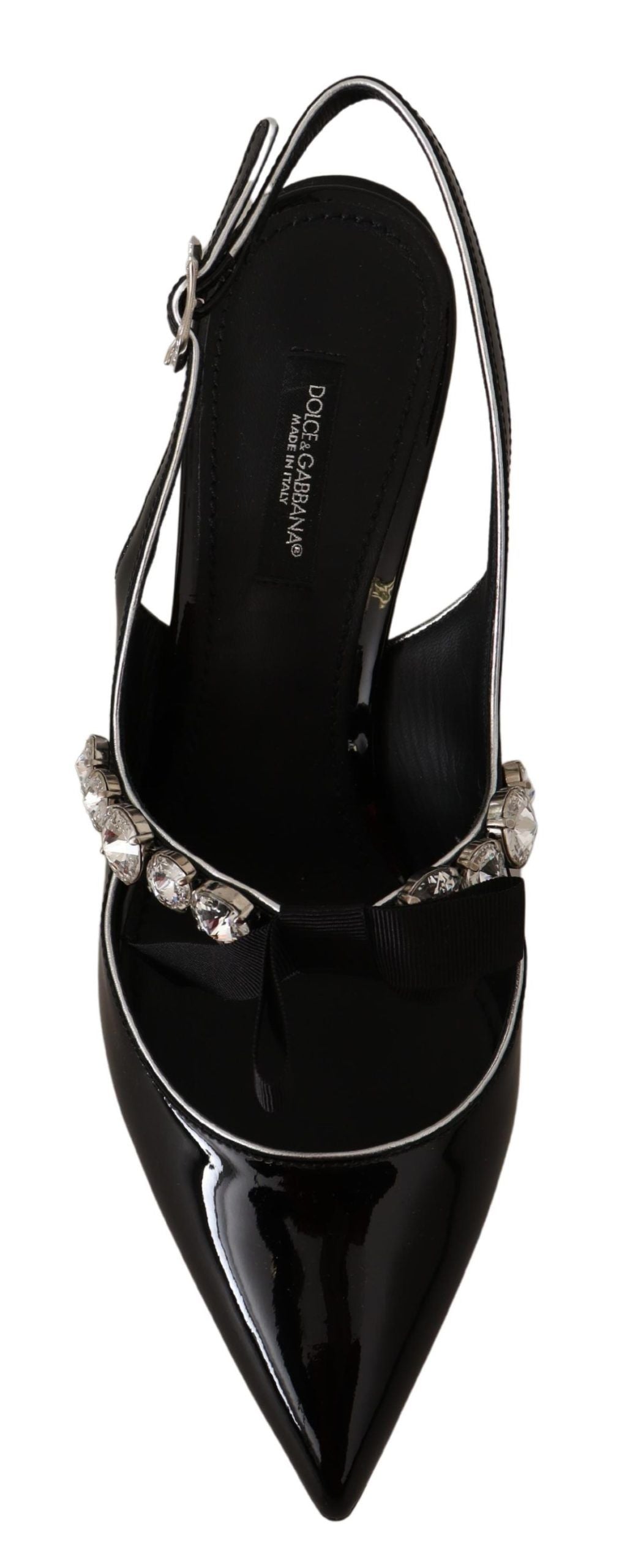 Dolce &amp; Gabbana Elegant Crystal Slingback Heels pumppu