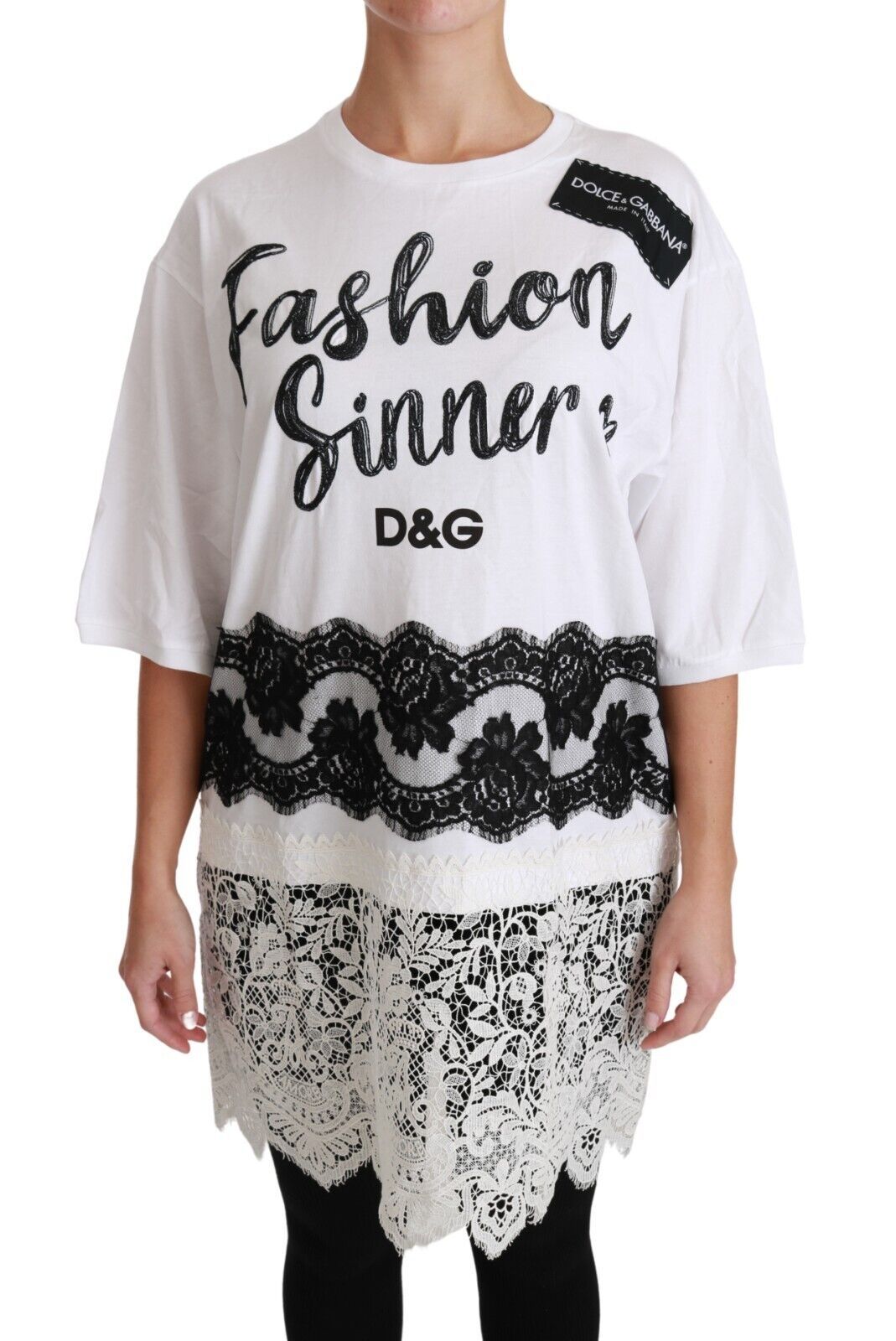 Dolce &amp; Gabbana Chic DG Fashion Sinners Oversized Tee