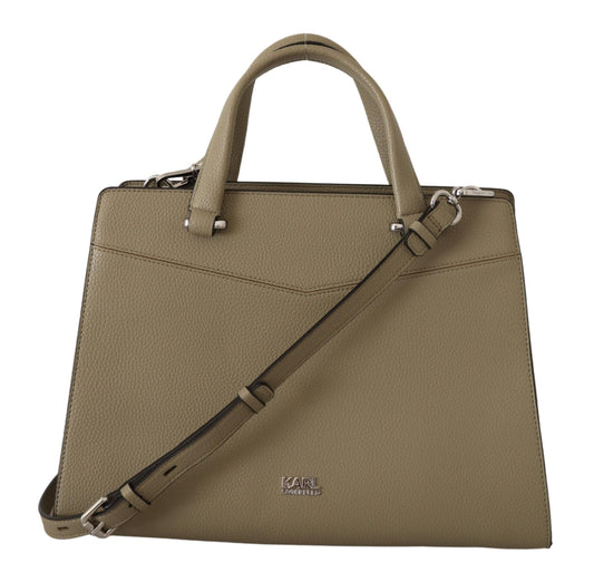 Karl Lagerfeld Charming sage green leather bag