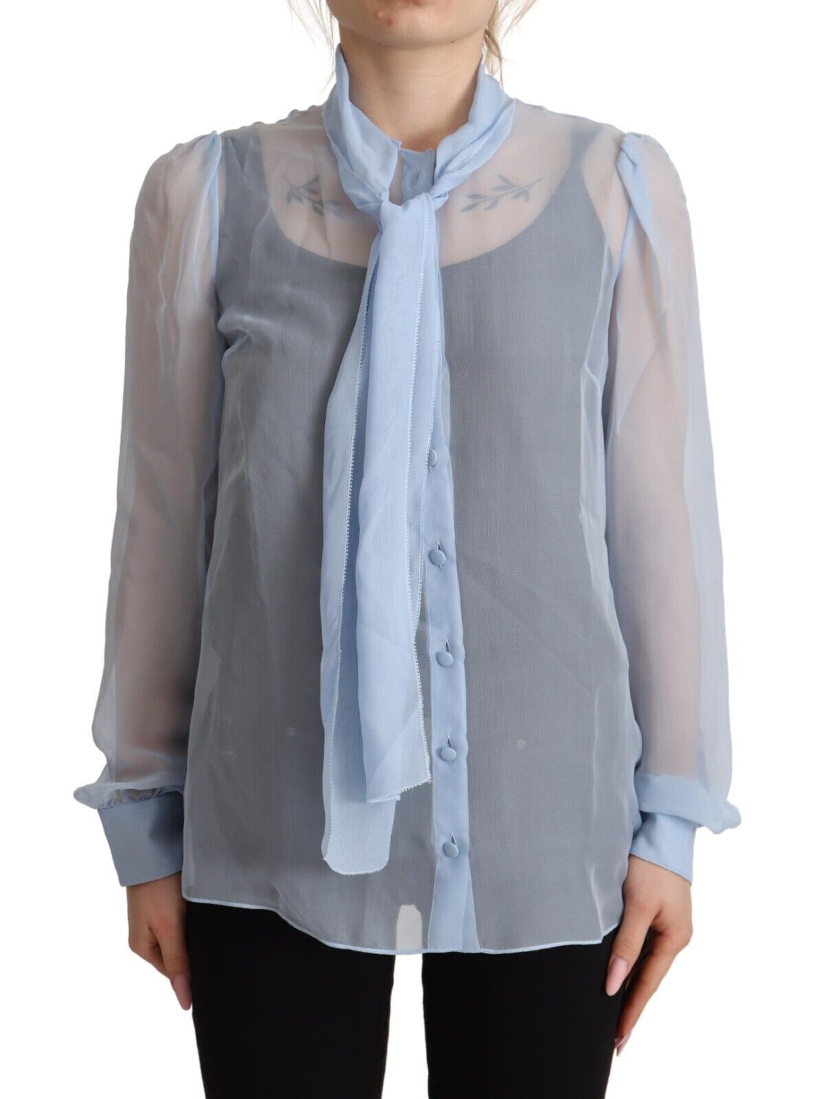 Dolce &amp; Gabbana Elegant silk ascot collar blouse