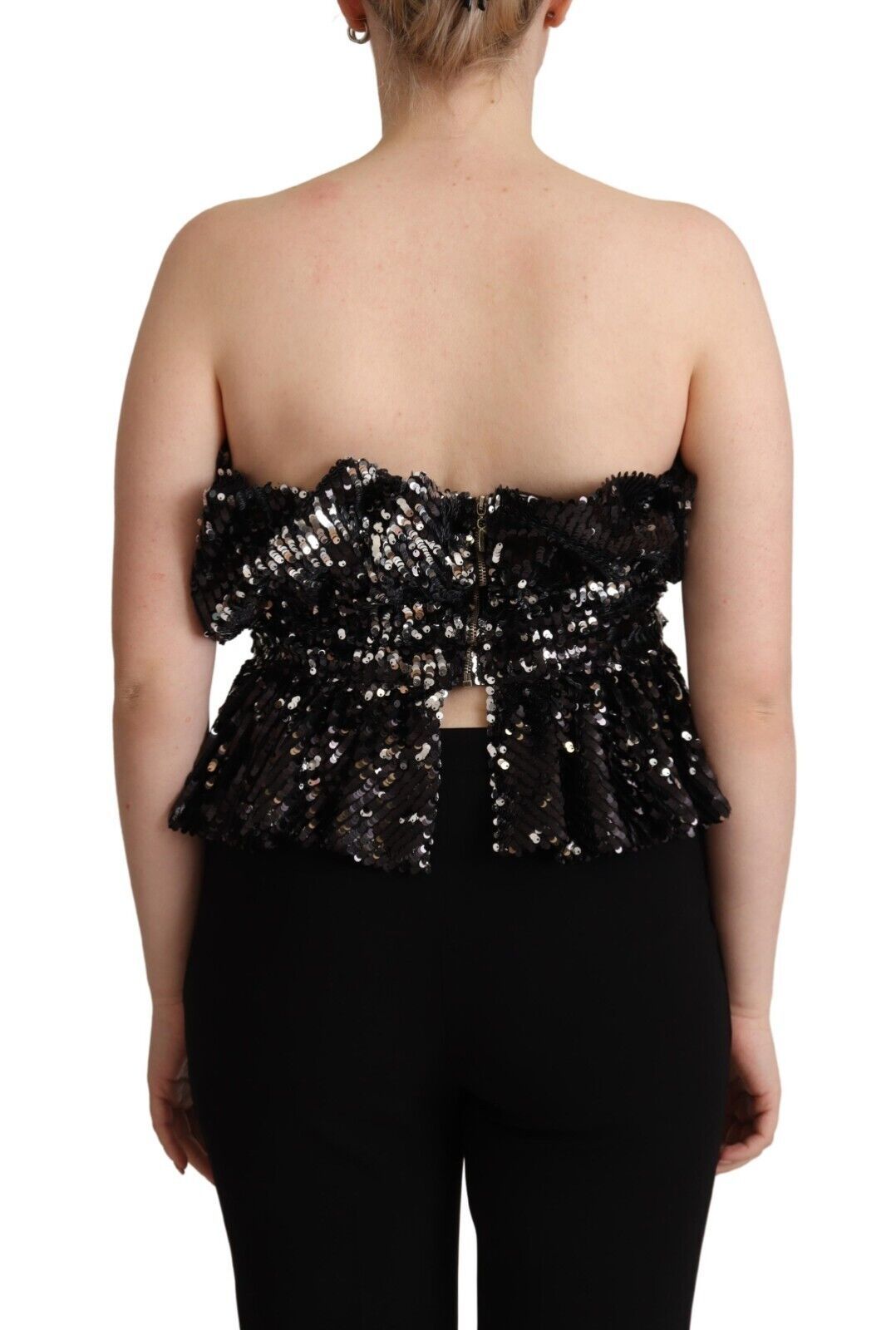 Aniye By Elegant Strapless Sequin Top