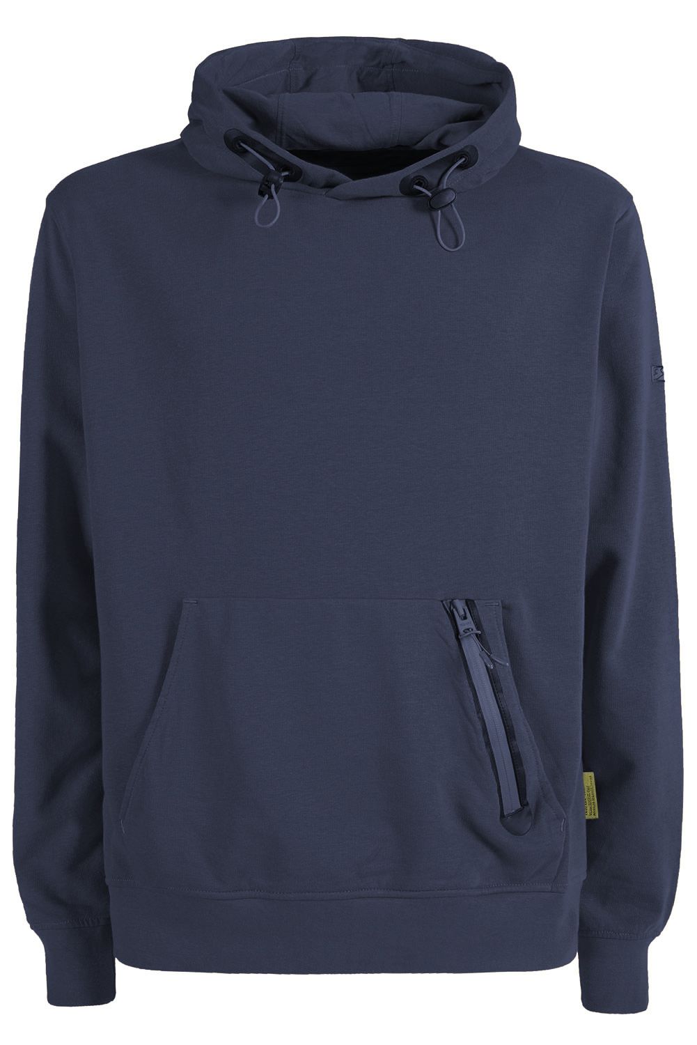 Yes Zee Blue cotton blend sweatshirt with hood and front pocket