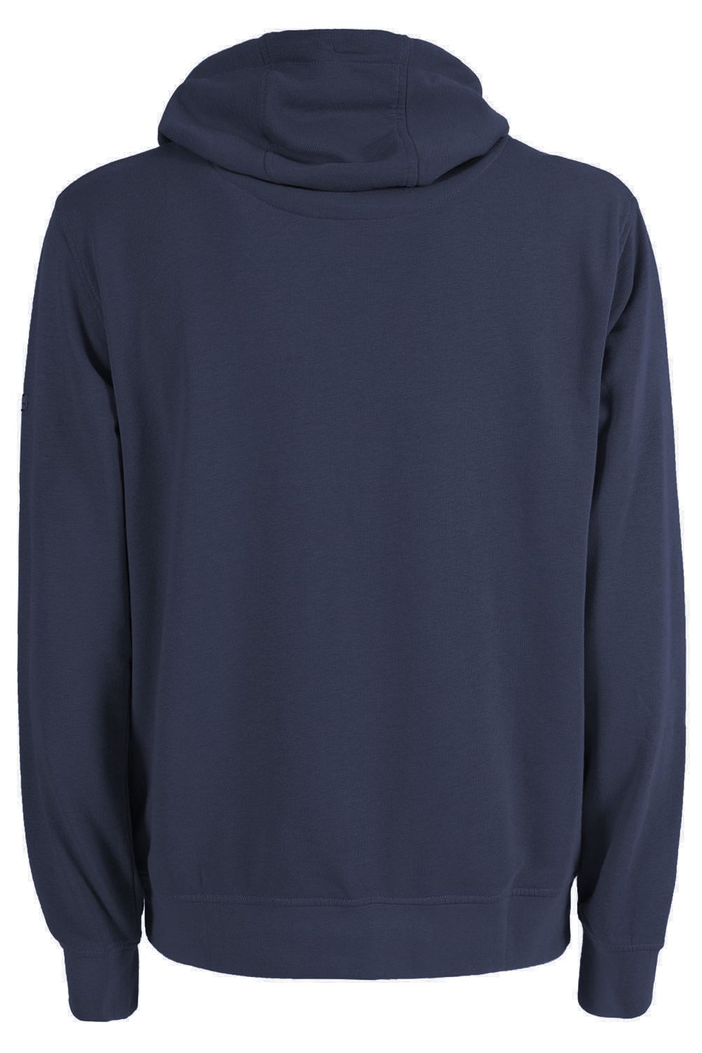 Yes Zee Blue cotton blend sweatshirt with hood and front pocket