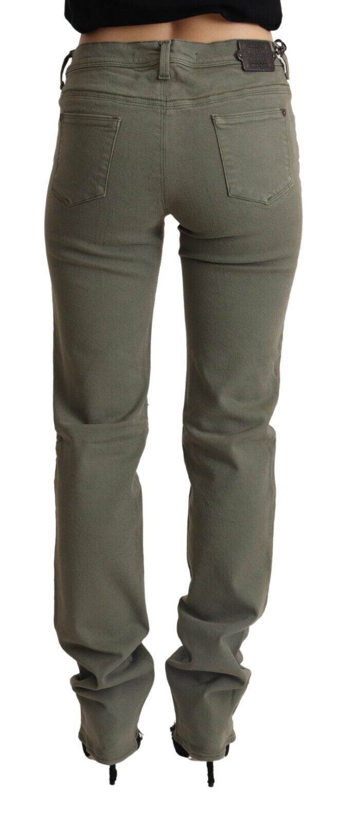 Ermanno Scervino Chic grey skinny jeans with low waist