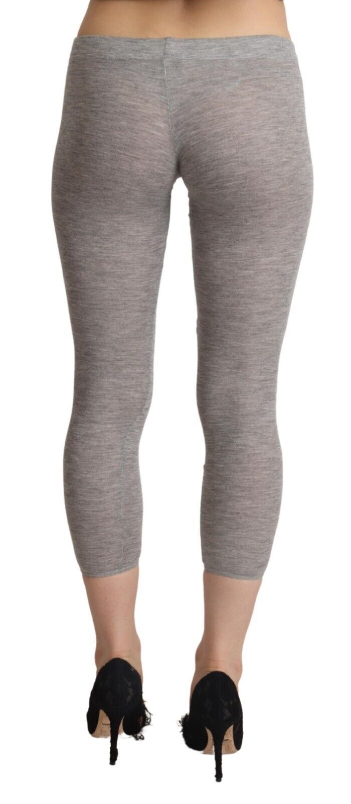 Ermanno Scervino Chic grey slim-fit leggings in short form