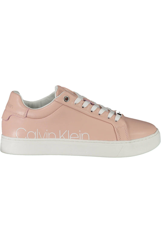 Calvin Klein Rosa Leder Damen Sneaker