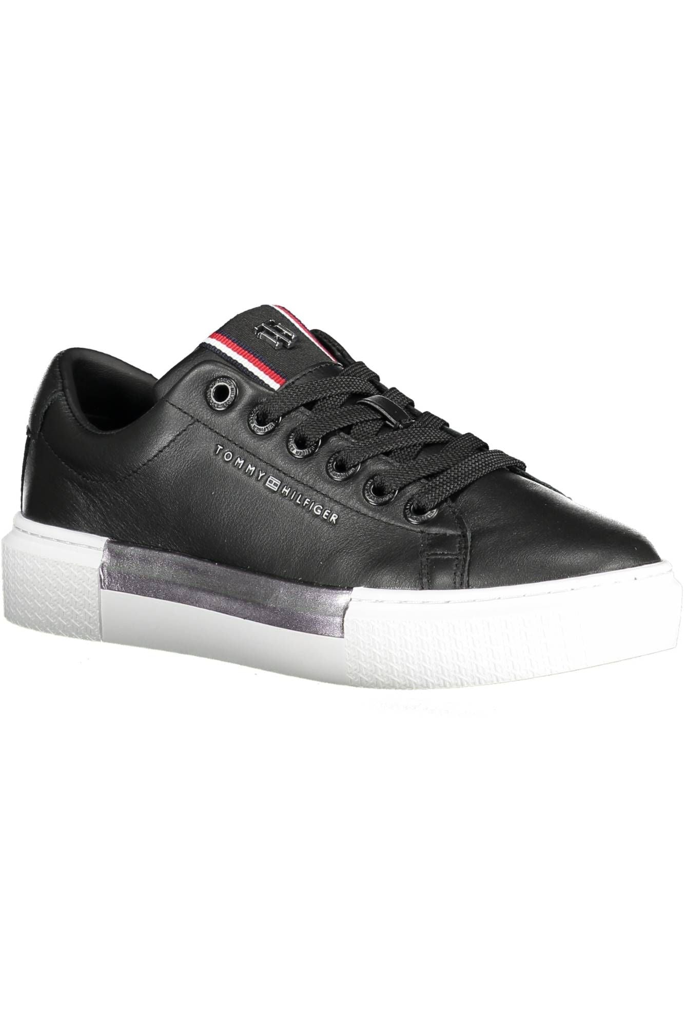 Tommy Hilfiger Schwarzes Leder Damen Sneaker