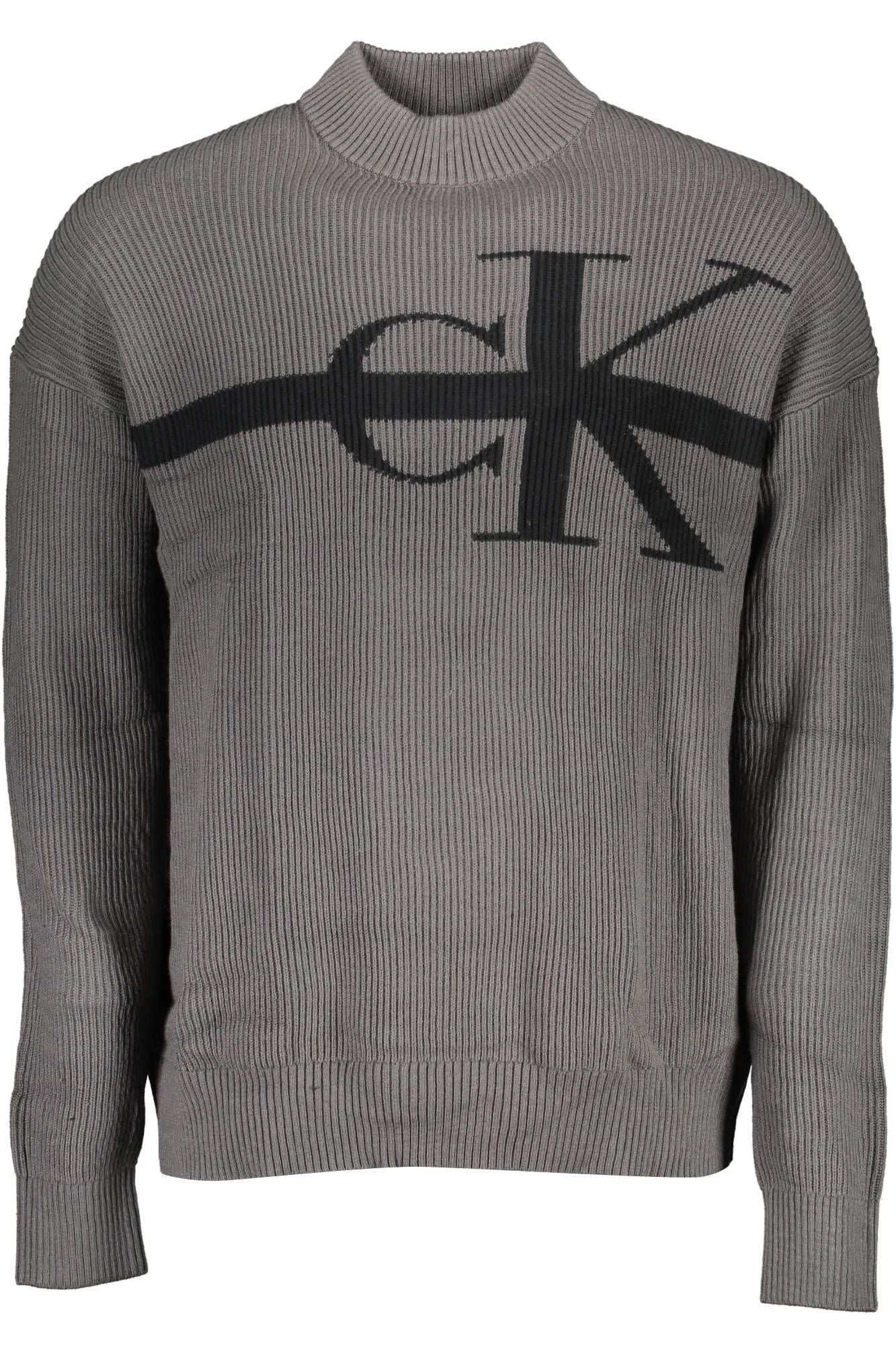 Calvin Klein Grauer Baumwollpullover für Männer