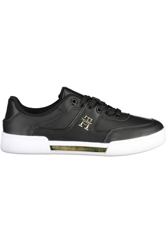 Tommy Hilfiger Schwarzes Leder Damen Sneaker