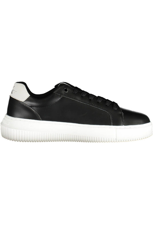 Calvin Klein Schwarzes Leder Damen Sneaker