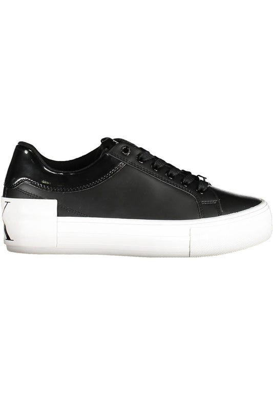 Calvin Klein Schwarzes Leder Damen Sneaker