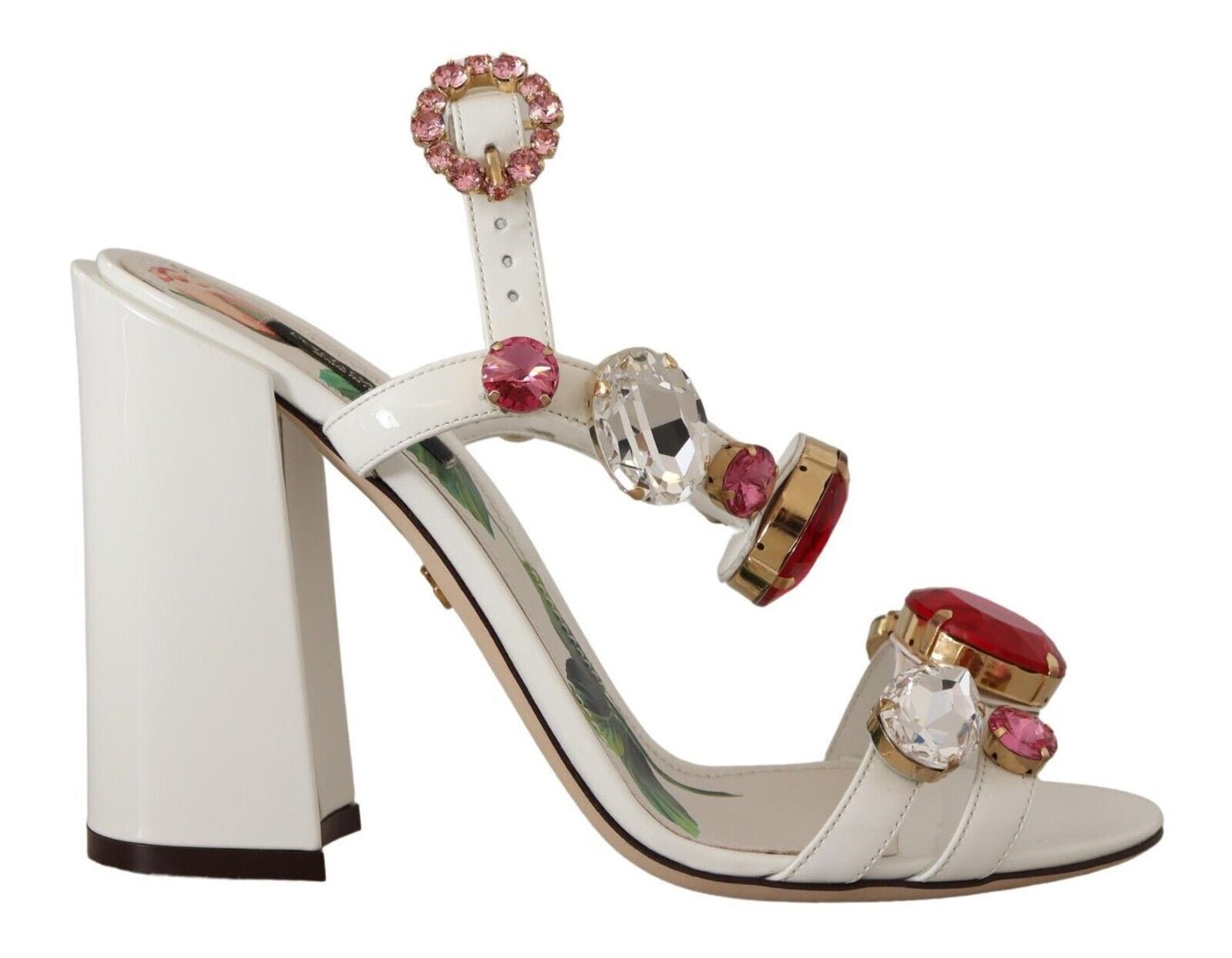 Dolce &amp; Gabbana Keira Crystal-Embellished Strappy Heels