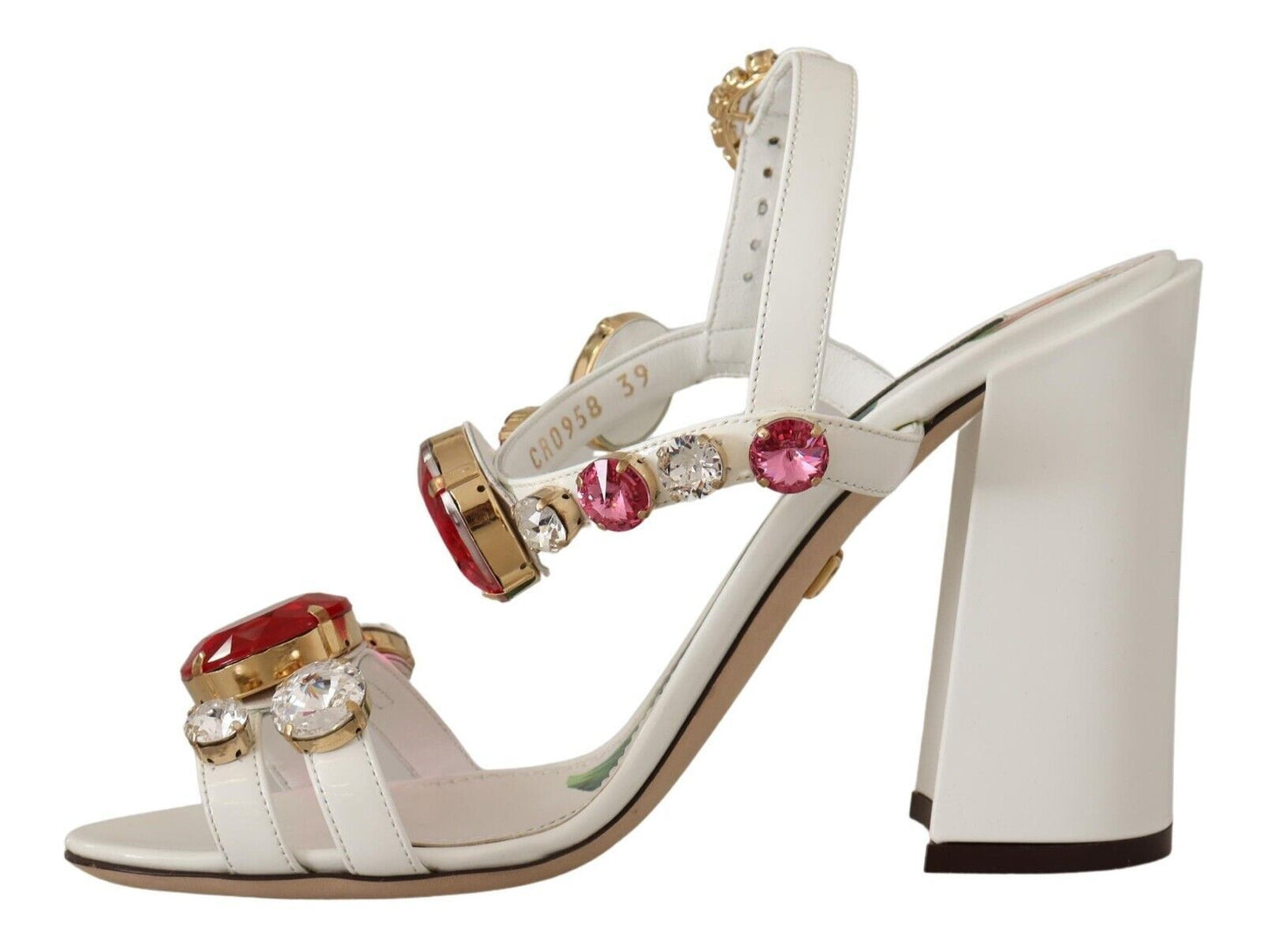 Dolce &amp; Gabbana Keira Crystal-Embellished Strappy Heels