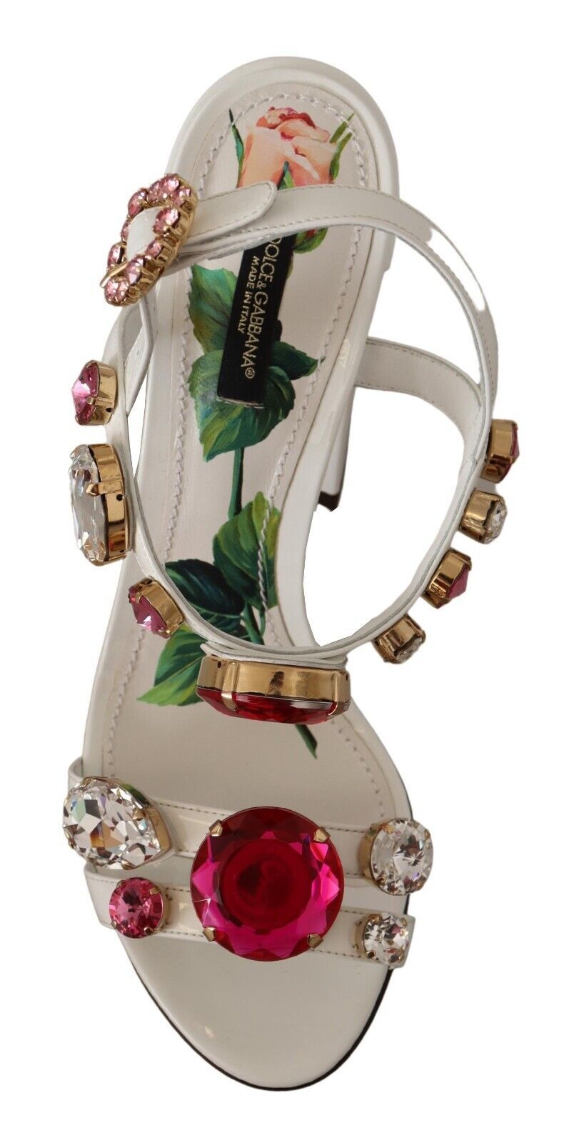 Dolce &amp; Gabbana Keira Crystal-Embellished Strappy Heels