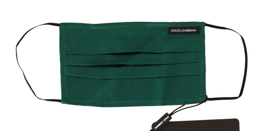 Dolce &amp; Gabbana Emerald Silk Pleated Face Mask