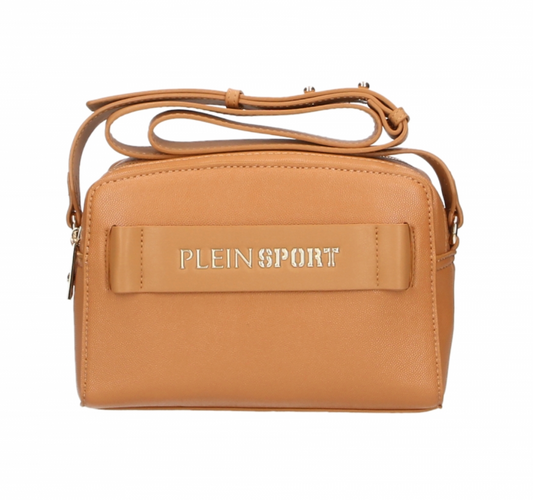 Plein Sport Chic camel-colored shoulder bag with double zipper