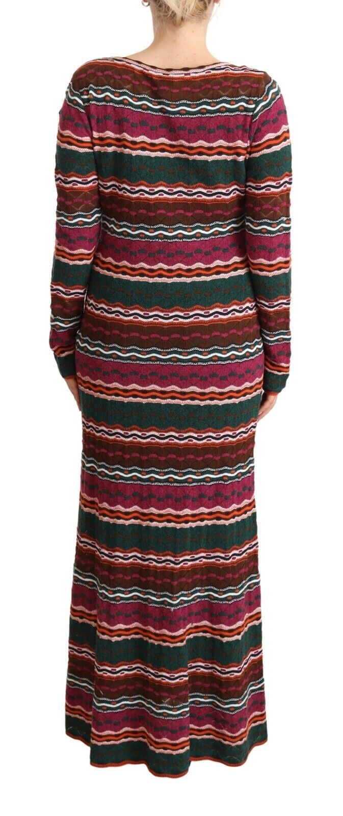 Missoni multicolored striped long-sleeved sheath dress