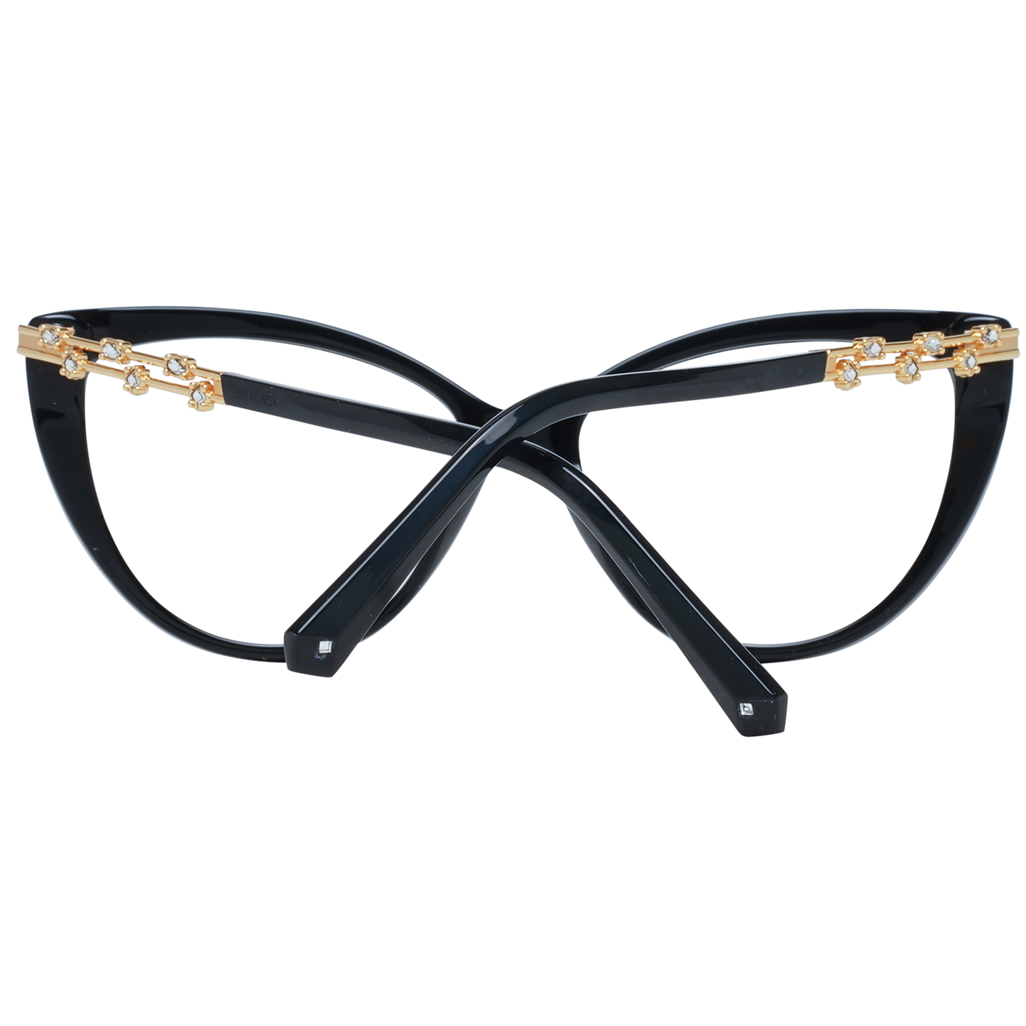 Swarovski Elegant black designer glasses with cat eyes