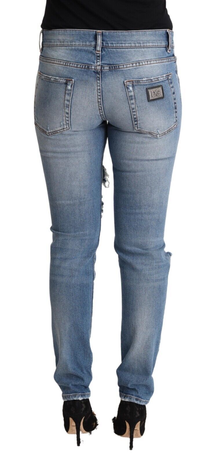 Dolce & Gabbana Schicke Distressed Denim Skinny Jeans