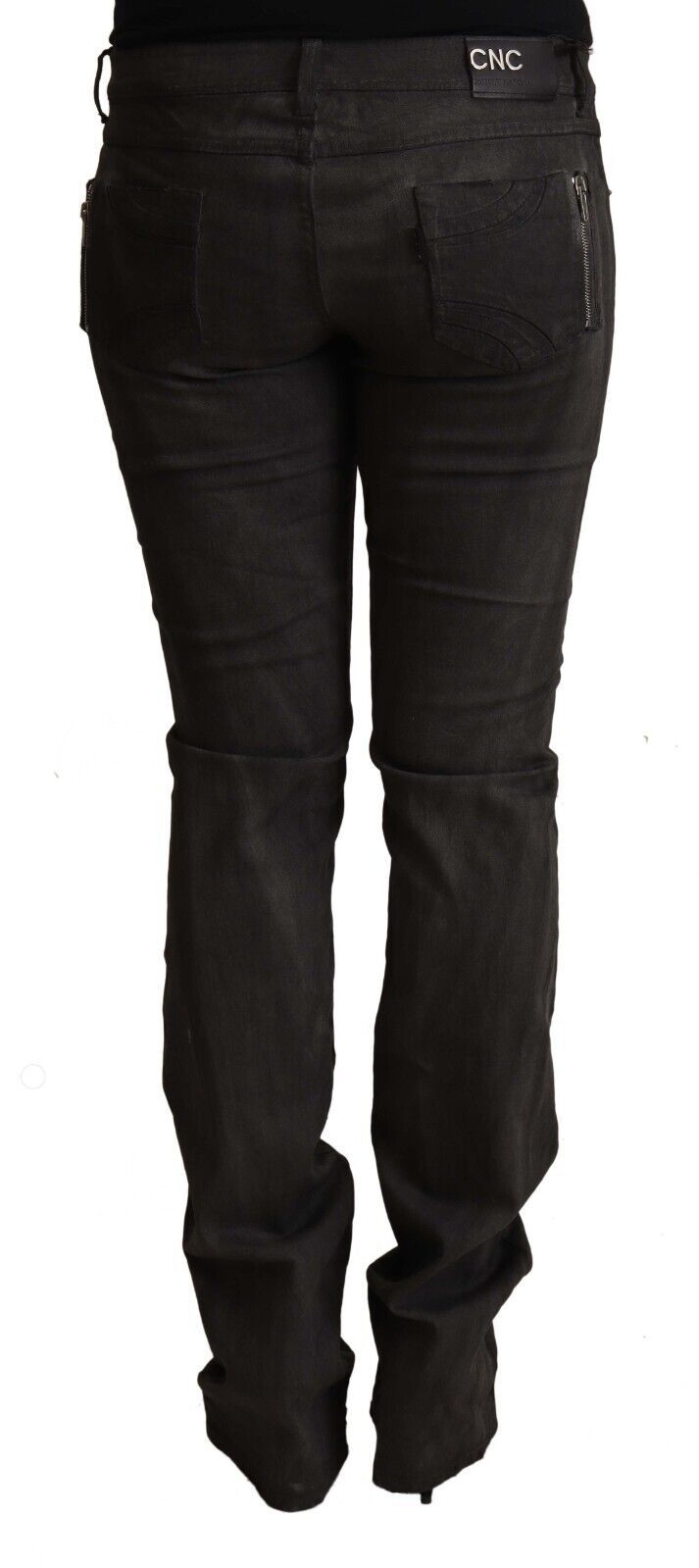 Costume National Elegant Skinny Pants in Black with Mid Waist