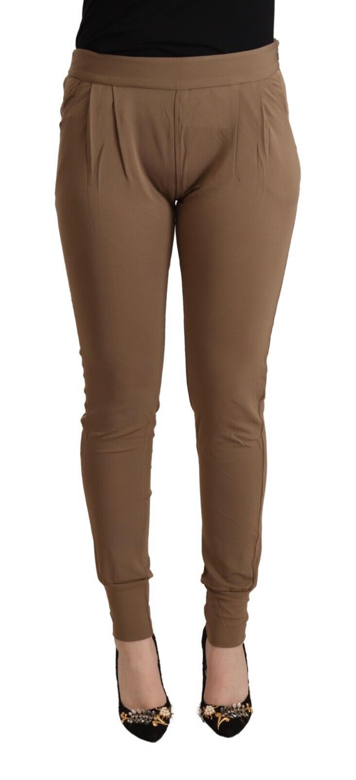 Scervino Street Chic brown tapered pants with medium waist