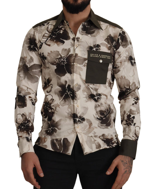 Dolce &amp; Gabbana Casual Floral Print Cotton Shirt