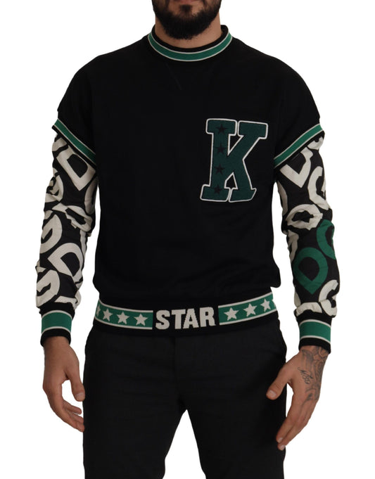 Dolce &amp; Gabbana Regal Crew Neck Sweater - Black &amp; Green