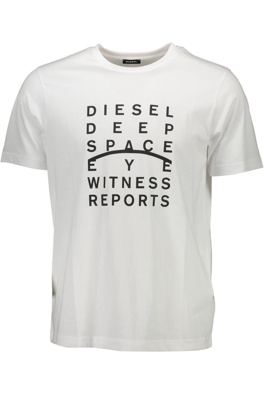 Diesel Weißes Baumwolle Männer T-Shirt