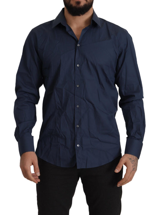 Dolce &amp; Gabbana Elegant slim fit blue martini shirt