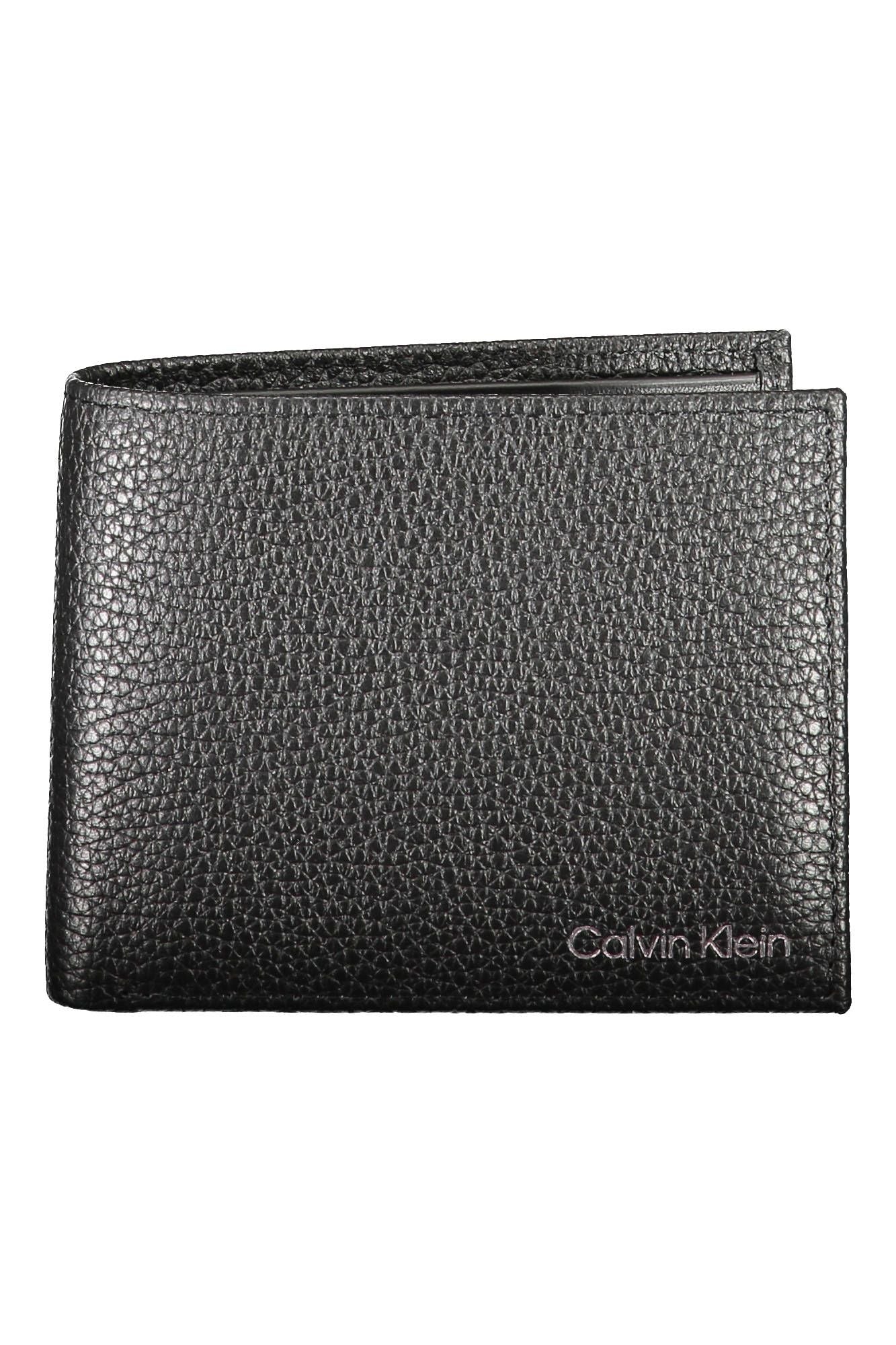 Calvin Klein Schwarzes Leder Herren Portemonnaie