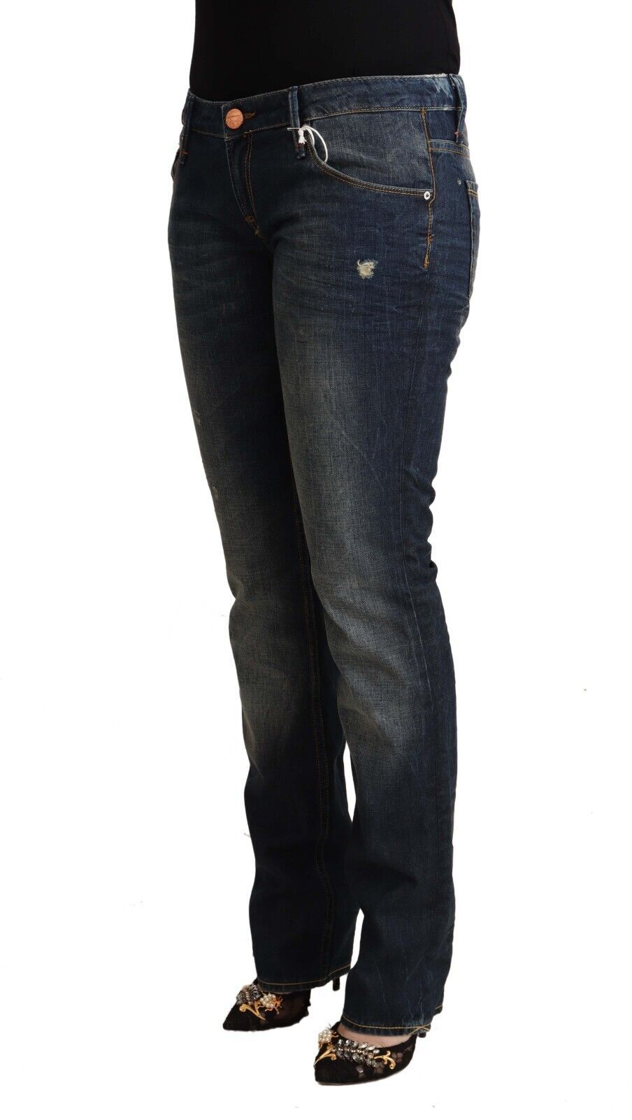 Eight Chic Skinny Denim Jeans with Low Waist