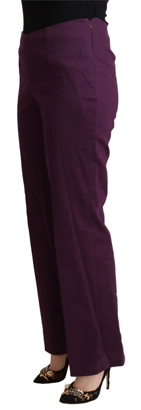 BENCIVENGA Elegant purple tapered high waist trousers